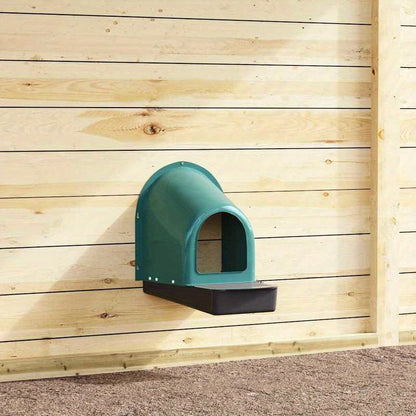 Easy to assemble Chicken Niches 4pcs Wall Mounting Dark Green ventilated weather resistant small animal fence and cage