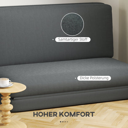 3-in-1 Relaxstoel – Opvouwbare Slaapstoel – Gastenbed – Zitzak – Ligstoel – Donkergrijs – 138 cm Breed – Multifunctioneel & Draagbaar