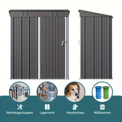 Metalen Tuinschuur – Opbergschuur – Gereedschapsschuur – Berging – Tuinberging – Gegalvaniseerd Staal – Compact Formaat 180x162x95 cm