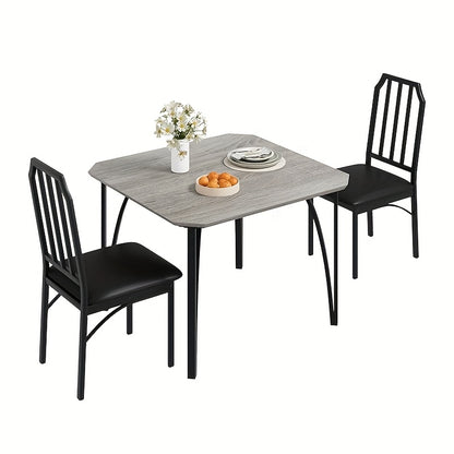 Dining Table for 2 with Ultra Comfortable PU Cushion,  Table and Chairs Set of 2 Chairs for Home Kitchen, Apartment, Dining Room Tables For Small Spaces, Farmhouse Dining Table, Little Table For Kitchen, Table For Living Room