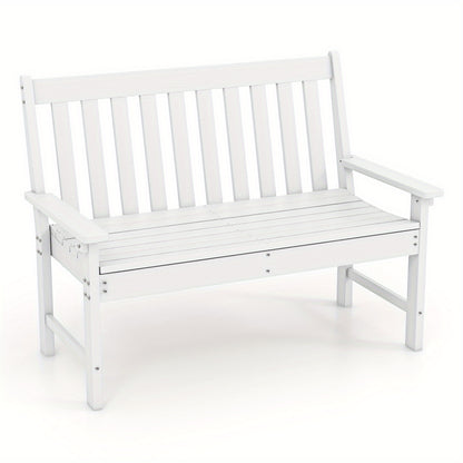 Tuinbank – Buitenbank – Zitbank – Loungebank – Parkbank – Weerbestendig HDPE – Extra Stevig 320 kg Draagkracht – Wit