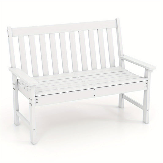 Tuinbank – Buitenbank – Zitbank – Loungebank – Parkbank – Weerbestendig HDPE – Extra Stevig 320 kg Draagkracht – Wit