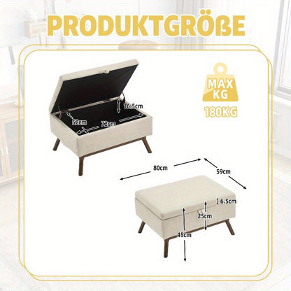 Vierkante Salontafel Met Opbergruimte – Koffietafel Bankje – Opberg Ottoman – Schoenenbank – Voetenbank – Metalen Frame – 68,58 cm Hoog – 3,2 Cu Ft Capaciteit