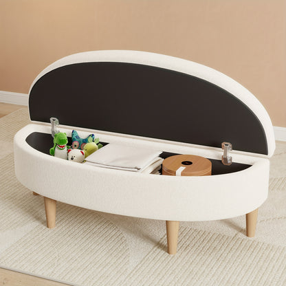 Opbergbank – Schoenenbank – Bedbank – Piano Bank – Eetkamerbank – Wit – Rotan Met Katoenen Zitting – Ruimtebesparend Design