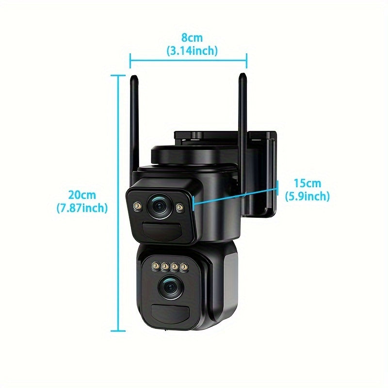 Draadloze Beveiligingscamera – Zonnepaneel Camera – Wifi Beveiliging – Buiten Camera – 1080p Full HD – Nachtzicht – Oplaadbare 8000mAh Batterij