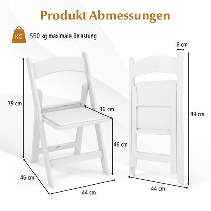 Tuinstoelen – Tuinstoel – Klapstoel – Ligstoel – Balkonstoel – Inklapbaar – Weerbestendig – Zithoogte 46 cm – Draagvermogen 500 kg