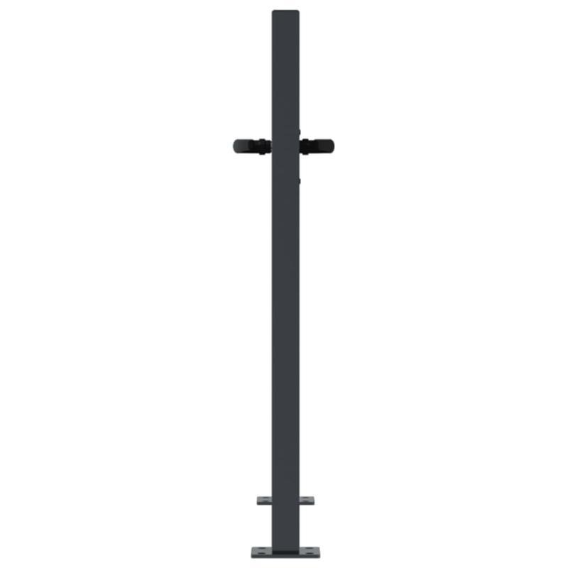 Metalen Tuinpoort – Tuinafscheiding – Tuintor – Brug – Tuinhek – Antraciet – Duurzaam Weerbestendig Metaal – 104x104 cm Modern Verticale Spijlen