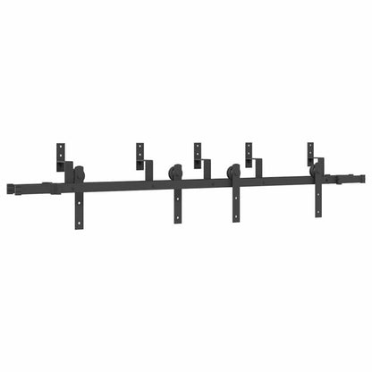 Schuifdeur Railsysteem – Schuifdeursysteem – Deurrails – Schuurdeur Rails – Kamerafscheider Rails – Houten Frame – 200 cm Lengte – Compleet Met Rollers – Eenvoudige Installatie