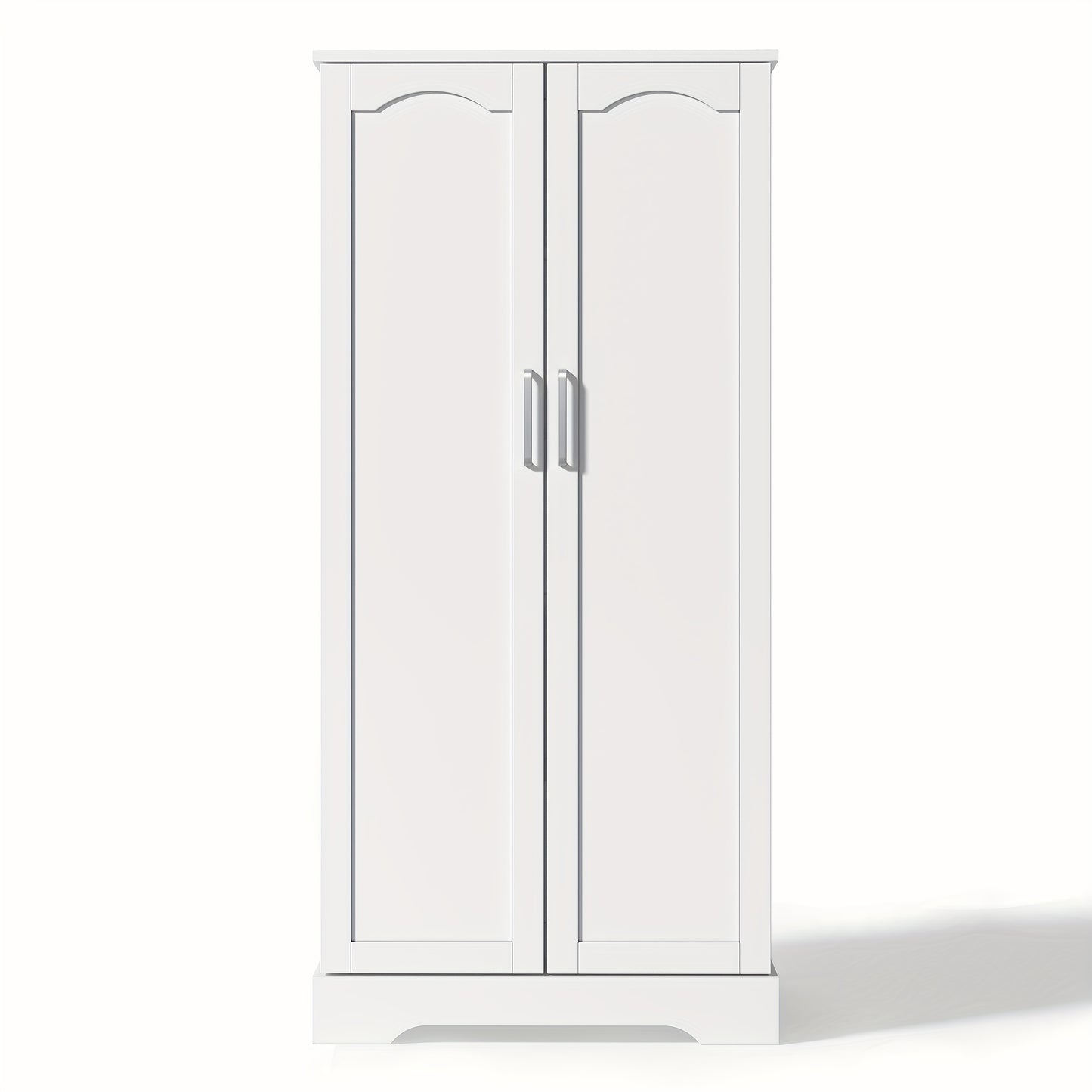 Keukenkast – Opbergkast – Keukenmeubel – Buffetkast – Organizer – Wit – Verstelbare planken – Dubbele deuren – Anti-kantelbeveiliging – 60x35x128 cm