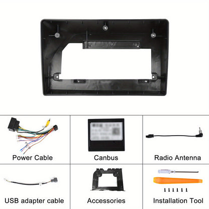 Android 15 Inch Double Din Auto Radio – Touchscreen Navigatie Systeem – Multimedia Speler – Bluetooth Autoradio – Achteruitrijcamera Met Microfoon – Draadloze Carplay & Android Auto – 2.5D Geharde Glazen Display