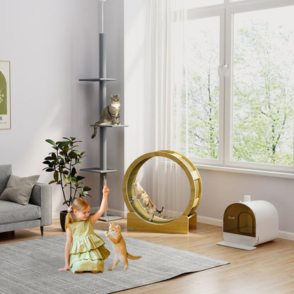 Kattenbak – Kattenbakje – Katten WC – Katten Toilet – Kattenbak Met Filter – Gesloten Design – Inclusief Vervangfilter – Mat Tegen Strooisel – 43x44x47 cm – Zwart/Wit