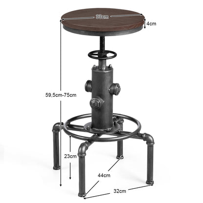 Barkruk – Barstoel – Barstoelen – Keukenstoel – Kruk – Verstelbare Hoogte – 360° Draaibaar – Fluwelen Bekleding – Met Voetsteun