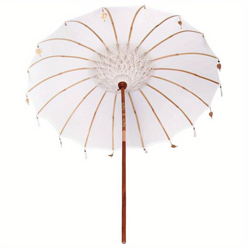 Parasol – Zweefparasol – Stokparasol – Balkonparasol – Tuinparasol – Crème – Ø 210-220 cm x 260 cm – Weerbestendig en Kantelbaar
