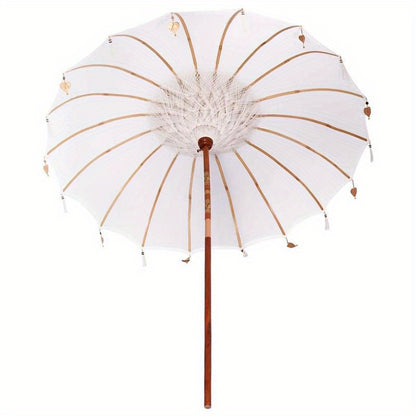 Parasol – Zweefparasol – Stokparasol – Balkonparasol – Tuinparasol – Crème – Ø 210-220 cm x 260 cm – Weerbestendig en Kantelbaar