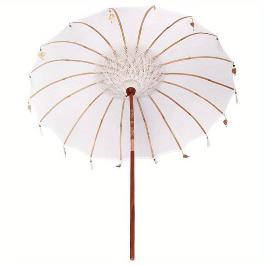 Parasol – Zweefparasol – Stokparasol – Balkonparasol – Tuinparasol – Crème – Ø 210-220 cm x 260 cm – Weerbestendig en Kantelbaar