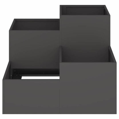Plantenbak – Bloembak – Tuinbak – Moestuinbak – Balkonbak – Verhoogd – Robuust Zwart Staal – 80x80x60 cm