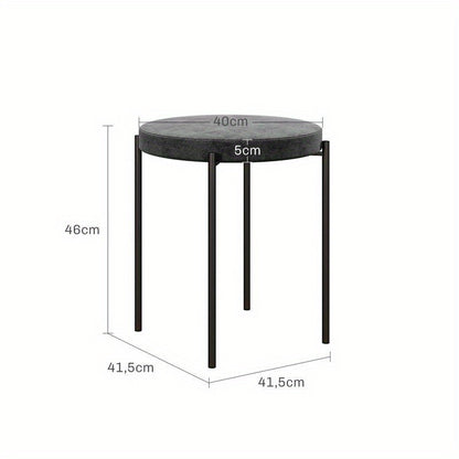 Küchenhocker 4-Er Set, Stapelbar, Samtoptik, Bis 100Kg, Stahlrahmen, 41.5 X 41.5 X 46 Cm, Dunkelgrau, Freizeitstuhl, Bequeme Wohnzimmermöbel, Multifunktionaler Sitz, Geeignet Für Wohnzimmer, Schlafzimmer, Esszimmer, Flur,