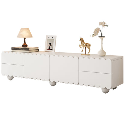 Modern White TV Cabinets, TV Stands, TV Panels, and Low-Profile TV Units | Featuring Unique Designs, Metal Construction, No Electricity Required