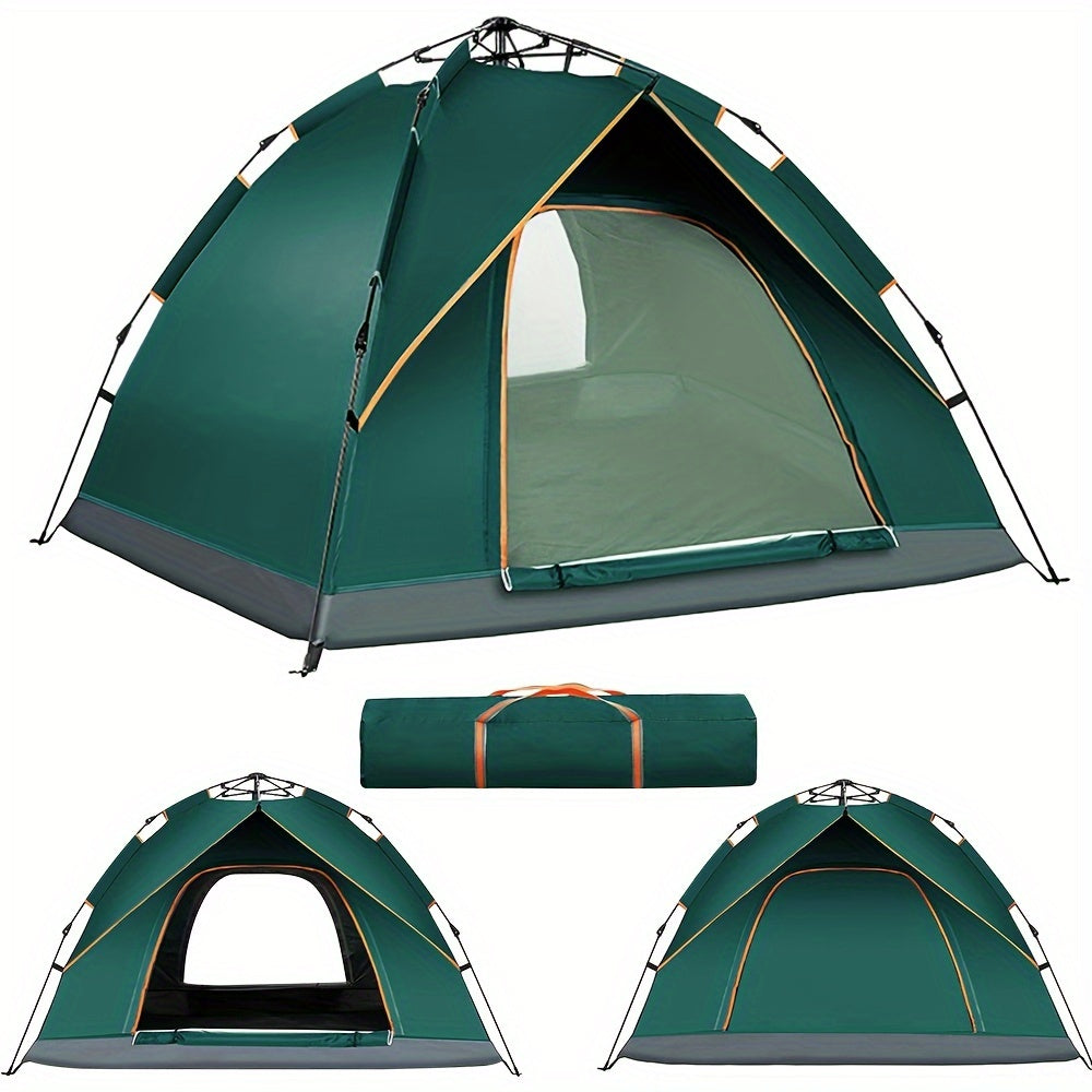 4 Person Oxford Cloth Camping Tent | All Weather Family Dome Tent With Zipper Door And Ventilation | Lightweight Portable Shelter For Hiking, Traveling And Outdoor Adventures (210x200x135cm)