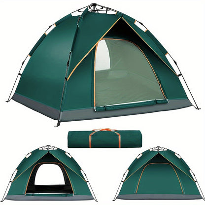 4 Person Oxford Cloth Camping Tent | All Weather Family Dome Tent With Zipper Door And Ventilation | Lightweight Portable Shelter For Hiking, Traveling And Outdoor Adventures (210x200x135cm)