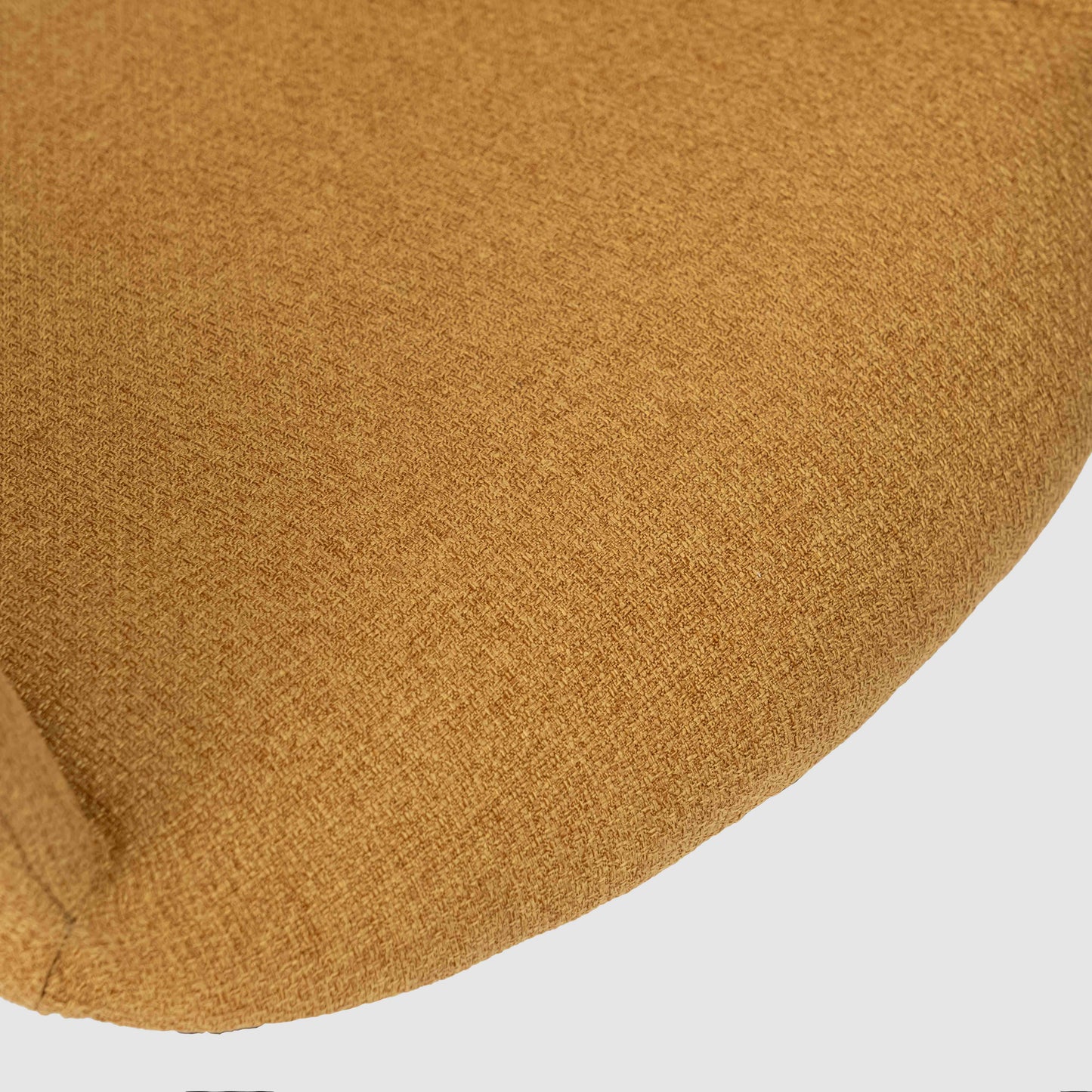 Scandinavische Stoel – Eetkamerstoel – Fauteuil – Relaxstoel – Designstoel – Gele Katoenen Bekleding – Stabiele Metalen Poten – Open Rugleuning – Set Van 2