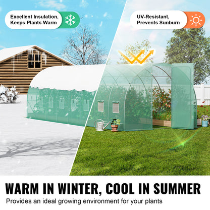 Tunnelkas Walk-in Kas – Serre – Kweektunnel – Groentetent – 8,5x3x2,3 Meter – Gegalvaniseerd Stalen Frame – 140g/m² Waterdichte PE Kasfolie