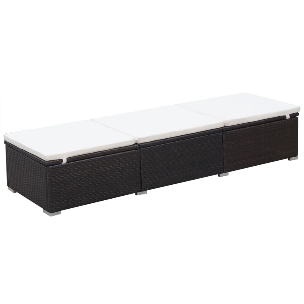 Loungestoel – Poly Rattan Stoel – Ligstoel - Tuinstoel – Buitenstoel – Verstelbare Rugleuning – Waterbestendig PE Rattan – Afneembaar Kussen