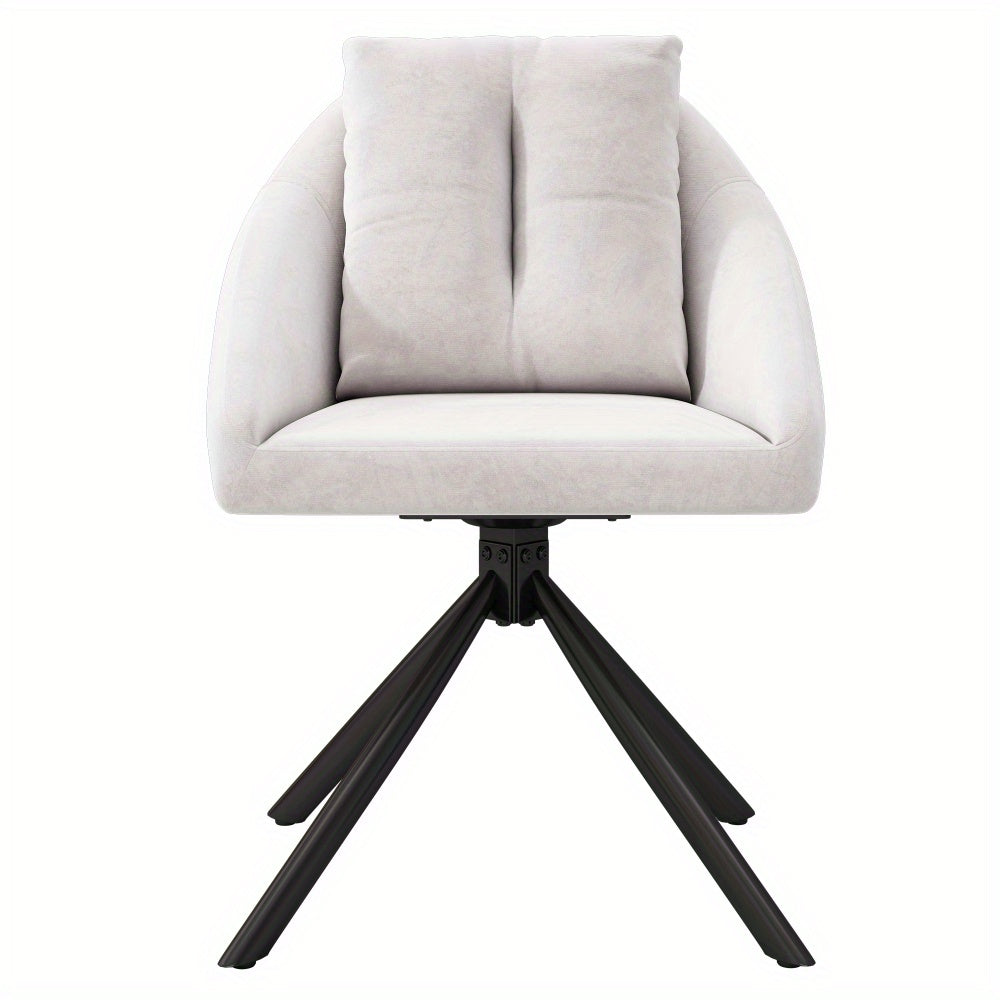 Draaistoel – Bureaustoel – Eetkamerstoel – Kuipstoel – Stoel – Ergonomisch Design – Ademend Fluweel – Set van 2 – Comfortabele Zitting