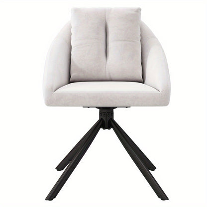 Draaistoel – Bureaustoel – Eetkamerstoel – Kuipstoel – Stoel – Ergonomisch Design – Ademend Fluweel – Set van 2 – Comfortabele Zitting