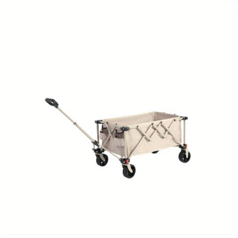 Vouwkar – Opvouwbare Kar – Transportkar – Bolderkar – Trolley – Stevig Stalen Frame – All-Terrain Wielen – Beige Variant