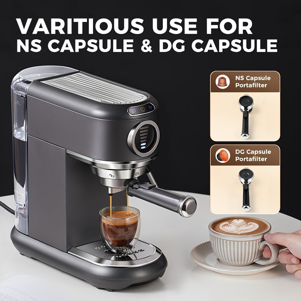 Espressomachine – Koffiemachine – Pistonmachine – Cappuccinomachine – Mini Koffiezetapparaat – 19 Bar Pompdruk – Afneembare 1,1L Watertank
