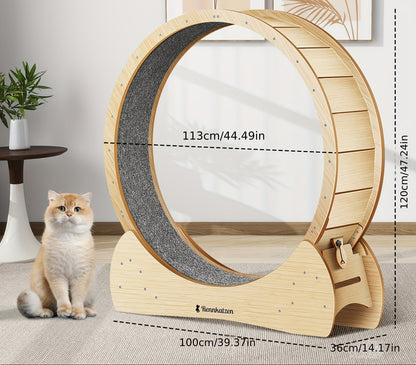 Rennenrad – Looprad – Knaagdierenrad – Huisdierrenwiel – Binnenrenwiel – XL Groot formaat – Fiberboard Hout duurzaam en comfortabel