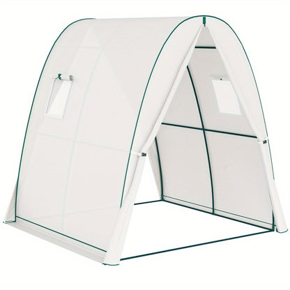 Kweekkas – Tuinkas – Broeikas – Plantenkas – Serre – Winterbestendig PVC Folie – Stalen Frame – 180x180x200 cm – Oprolbare Deur – Blauw