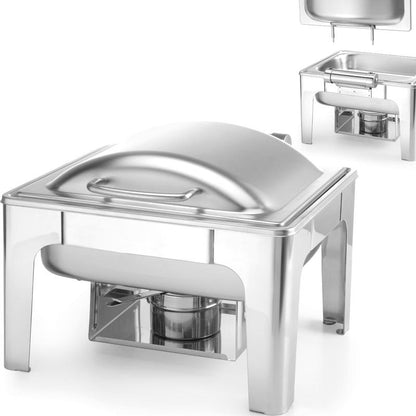 Satin Steel GN 1/2 Pasta Dish Warmer with Candle