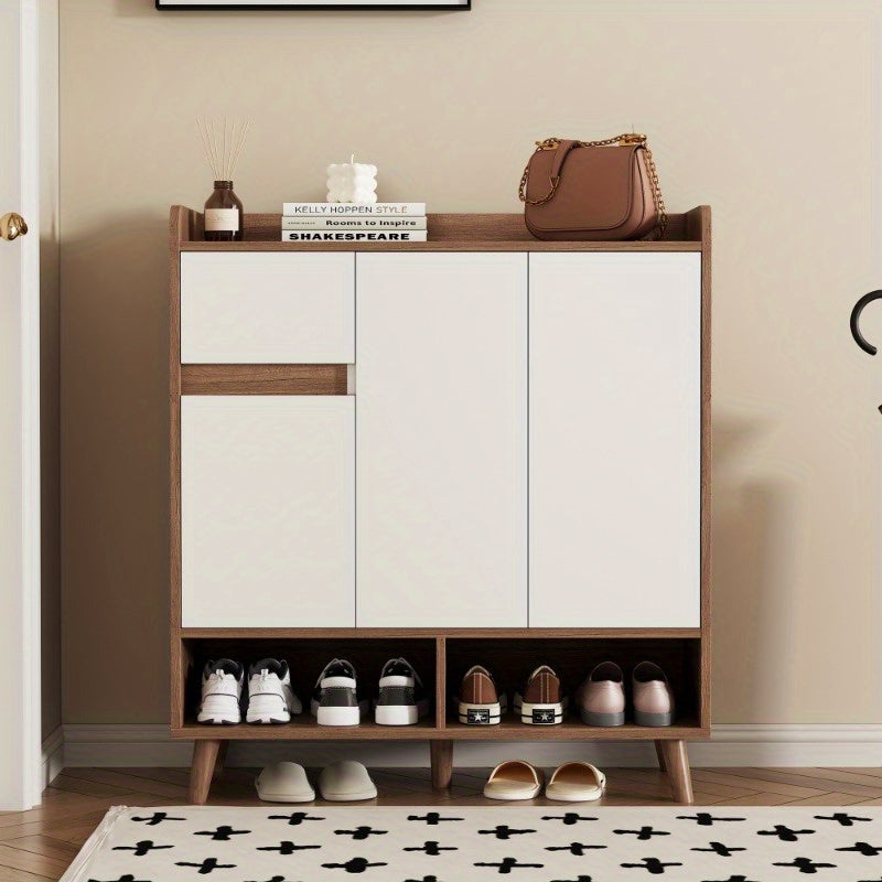 Dressoir Schoenenkast – Schoenopbergkast – Opbergkast – Kast Met Planken – Minimalistisch Design – 99x90x35 Cm – Verstelbare Planken