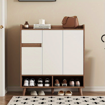 Dressoir Schoenenkast – Schoenopbergkast – Opbergkast – Kast Met Planken – Minimalistisch Design – 99x90x35 Cm – Verstelbare Planken