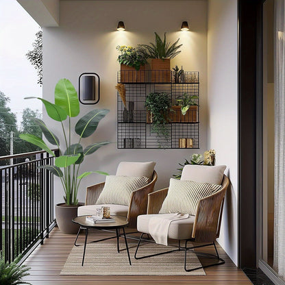 2-Pack Artificial Palm Tree Plant 121.92cm Realistic Fake Palm with 8 Trunk Options & Full Foliage - Heavy-Duty Low-Maintenance Indoor/Outdoor Fake Tree for home, Office, for housewarming Gift - Plant (No Pot Included) - Dura