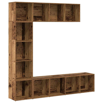 Eikenhouten Boekenkast – Boekenplank – Opbergkast – Wandrek – Media Meubel – 12 Vakjes – Duurzaam & Vochtbestendig Hout