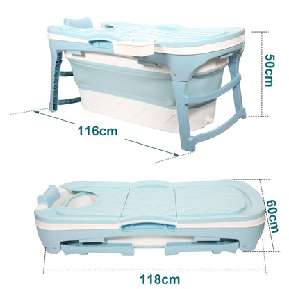 Opvouwbare Badkuip – Inklapbaar Bad – Reisbak – Draagbaar Bad – Bad voor Volwassenen – XXL 149 cm – Duurzaam PP+TPE – Compact Opbergen