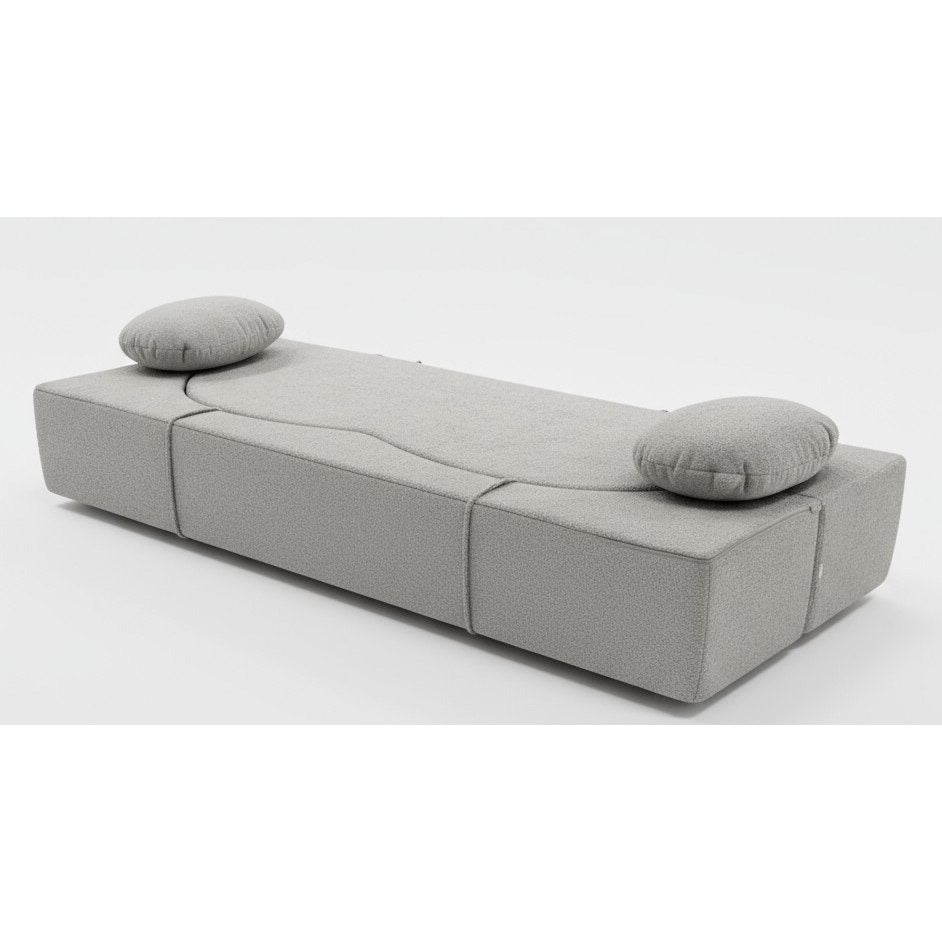 Sofa Bed – Slaapbank – Bankbed – Bedbank – Slaapbank Kinderkamer – Scandinavisch Design – Memory Foam Matras 200x100 cm – Afneembare Wasbare Boucle Bekleding Grijs