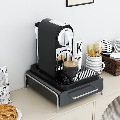 Koffiecapsulehouder – Koffiecapsule Opbergdoos – Capsulehouder – Cuphouder – Capsule Organizer – Carbonstaal – Lade Ontwerp – 30,5x31,5x10 cm – Zwart