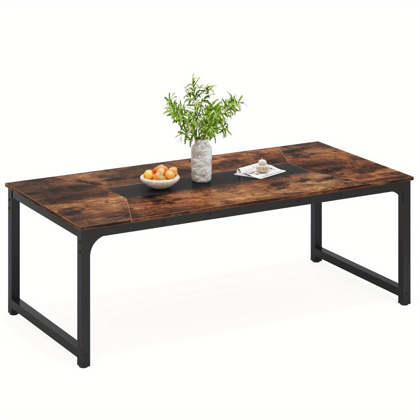 Eettafel – Dinertafel – Keukentafel – Werktafel – Tafel – Industrieel Rustiek Design – 180x90 cm – Metalen Frame & Houten Blad