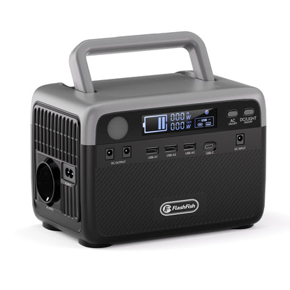 Powerstation – Draagbare Generator – Zonne-Energiecentrale – Accu Powerbank – Noodstroomvoorziening – 230.4wh LIFEPO4 Batterij – 300W Continu Vermogen, 600W Piekvermogen
