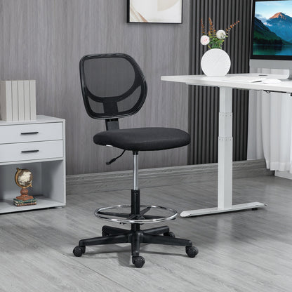 Bureaustoel – Ergonomische Stoel – Draaistoel – Werkstoel – Bureaustoelen Voor Volwassenen – Verstelbare Voetsteun – Mesh Rugleuning – 360° Zwenkwielen