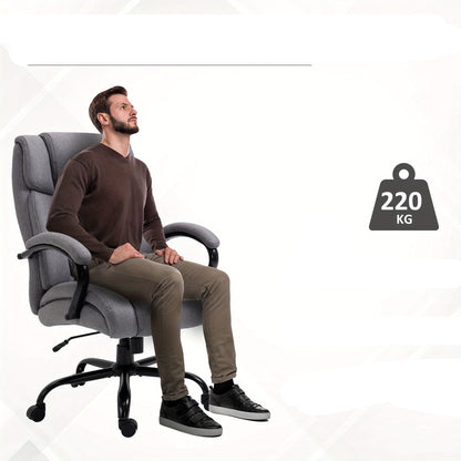 Bureaustoel – Office Chair – Bureaustoel – Draaistoel – Schommelstoel – Ergonomisch – Extra Breed Zitvlak – Tot 220 Kg Belastbaar
