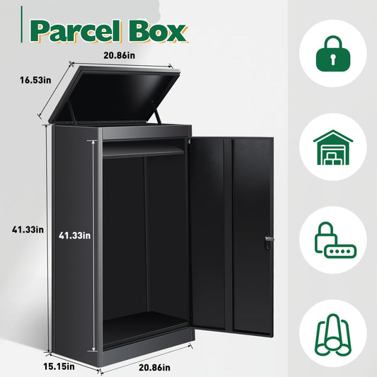 Brievenbus – Pakketbrievenbus – Pakketbox – Buitenbrievenbus – Postbus – Zwaar Metalen Behuizing – Groot Formaat 53x42x105 cm – Inclusief Veiligheidsslot
