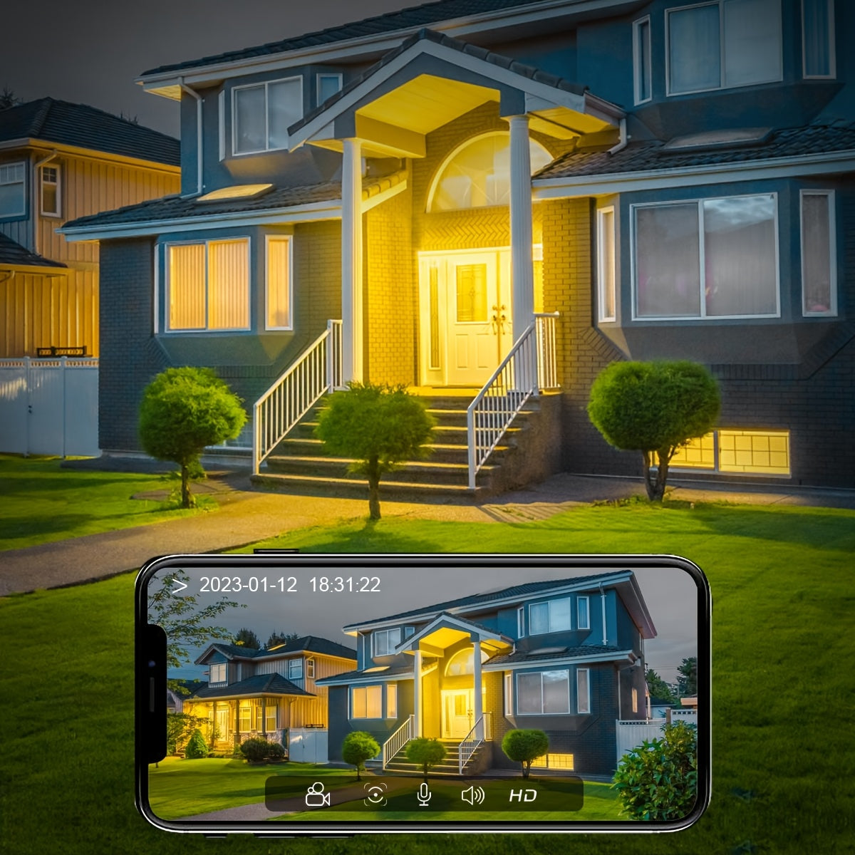 Beveiligingscamera – Camerabewaking – Buitencamera – IP-camera – Bewakingscamera – 3MP Full-Color Nachtzicht – Zonne-energie Met Menselijke Detectie