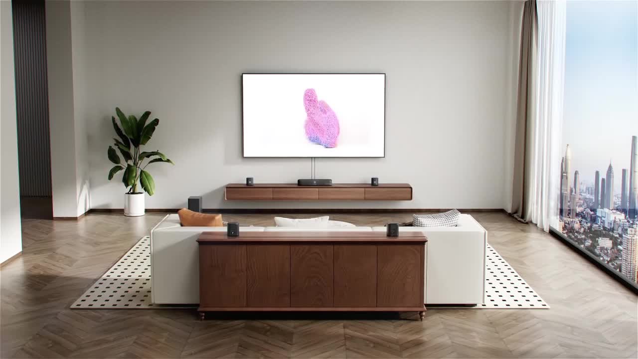 Soundbar – Surround Sound Systeem – Home Cinema Speaker – Draadloze Luidspreker – Subwoofer – 7.1 Kanaals – 330W Piekvermogen – App Bediening