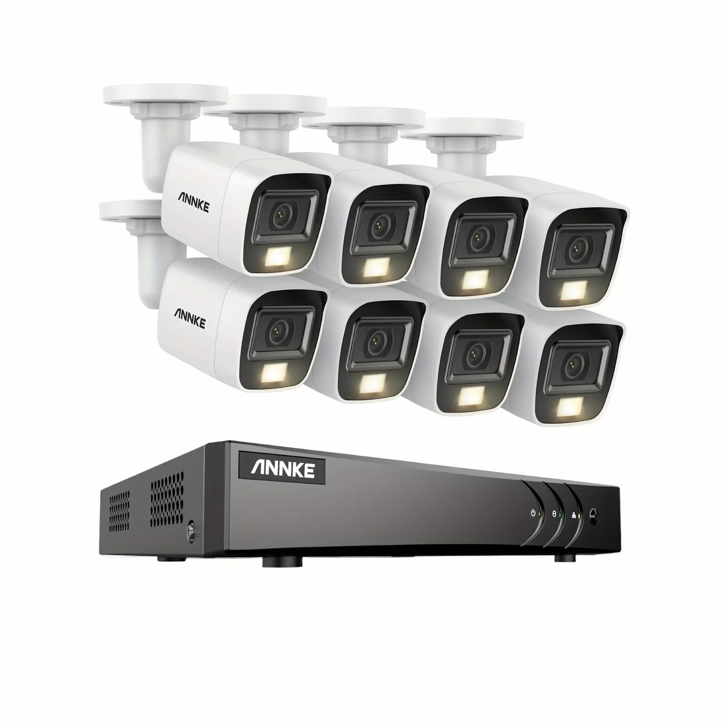16-kanaals Beveiligingssysteem – Camerasysteem – Bewakingscamera – CCTV Systeem – Videobewaking – 4x 3K Cameras Met Microfoon – AI Detectie En Nachtzicht