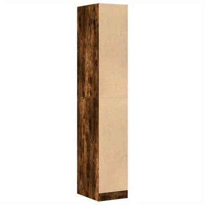 Apothekerskast – Medicijnkast – Badkamerkast – Opbergkast – Keukenkast – Gerookt Eikenhout – Compact 30x41x174,5 cm